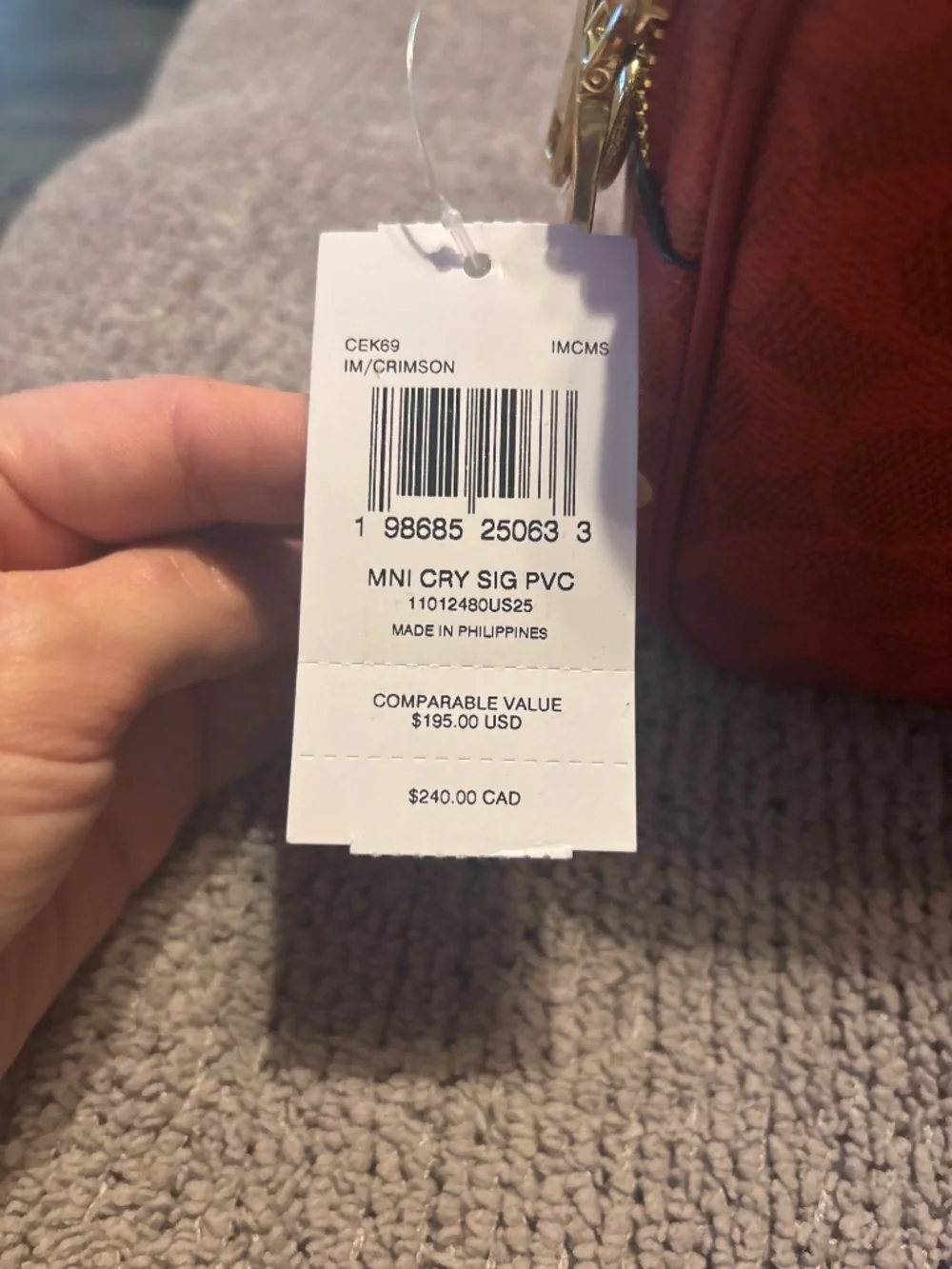 Coach red crossbody